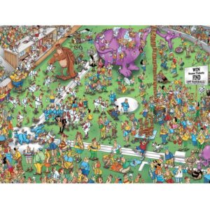 Comic Crowds Lost Ball Jigsaw Puzzle