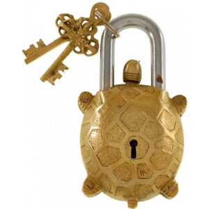 Brass Tortoise Trick Padlock Puzzle