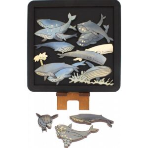 Whales Wooden Packing Puzzle