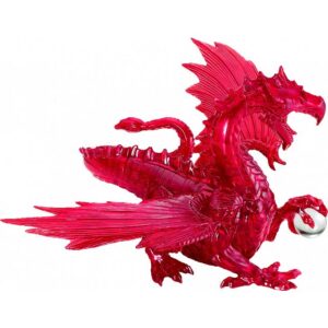 3D Crystal Puzzle Deluxe Dragon Red